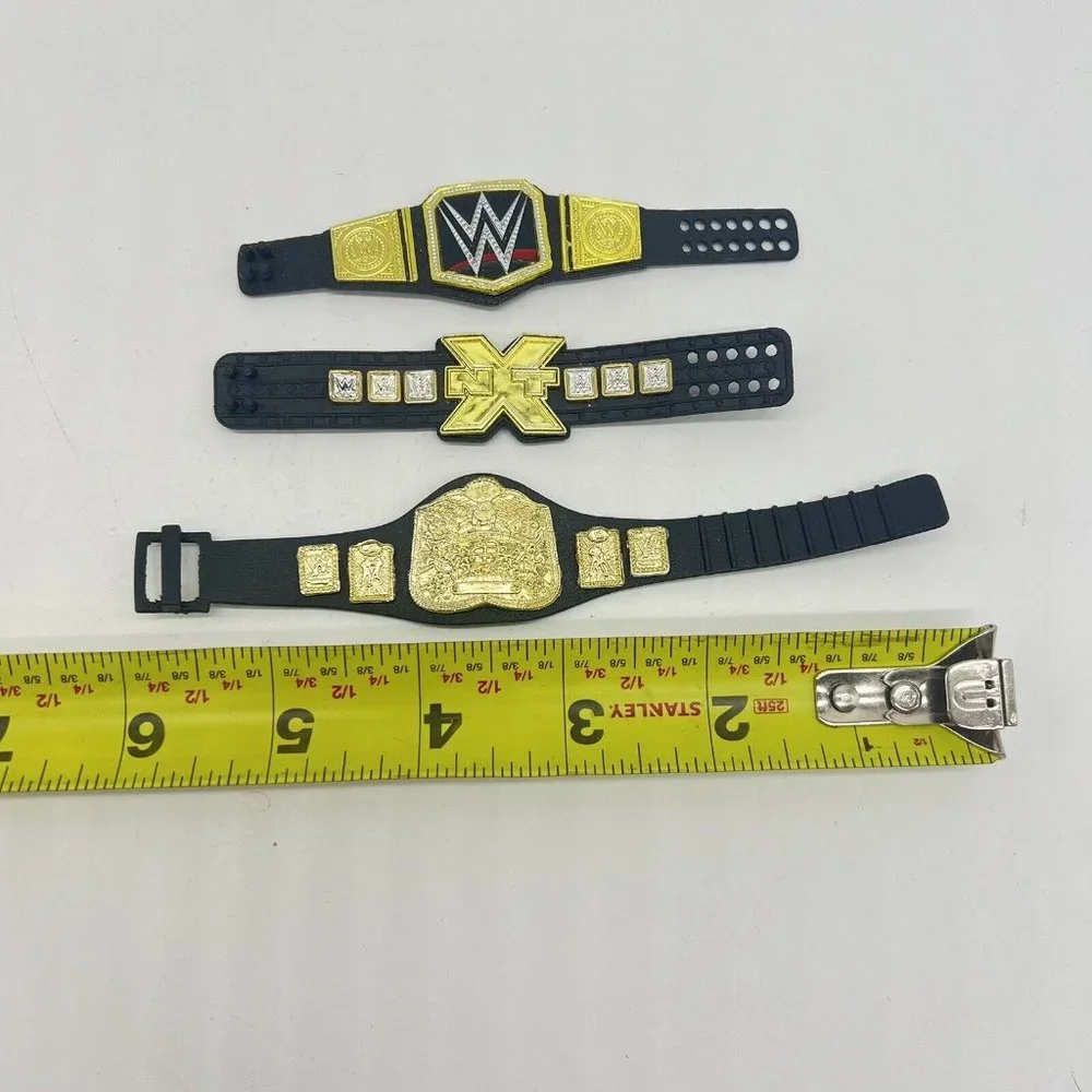 Mattel WWEWWF Wrestling Belts 2 Official 1 Unbranded For Action Figures Toys NXT